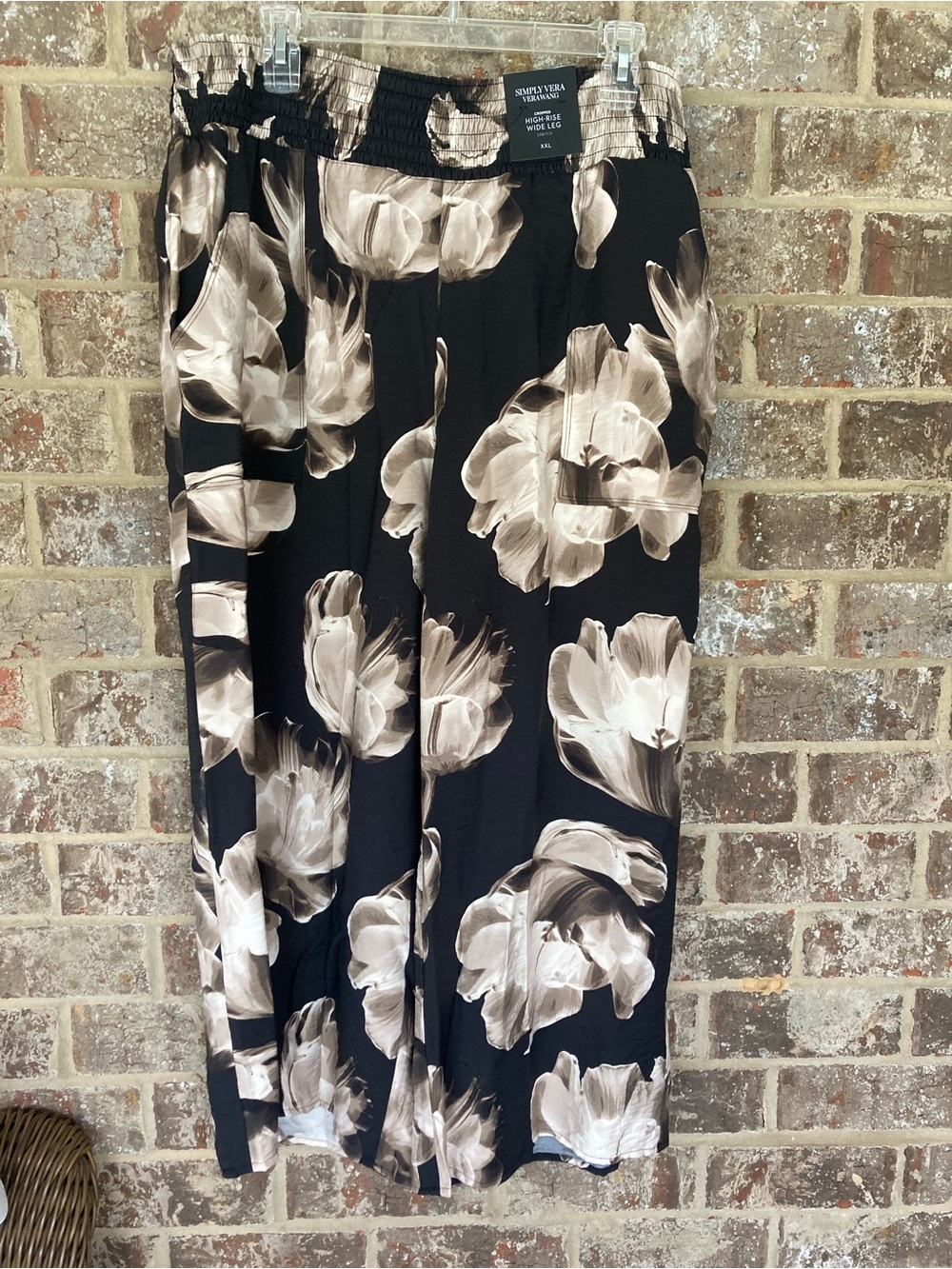 NWT Simply Vera Vera Wang Wide Leg Florl Pants Sz XXL